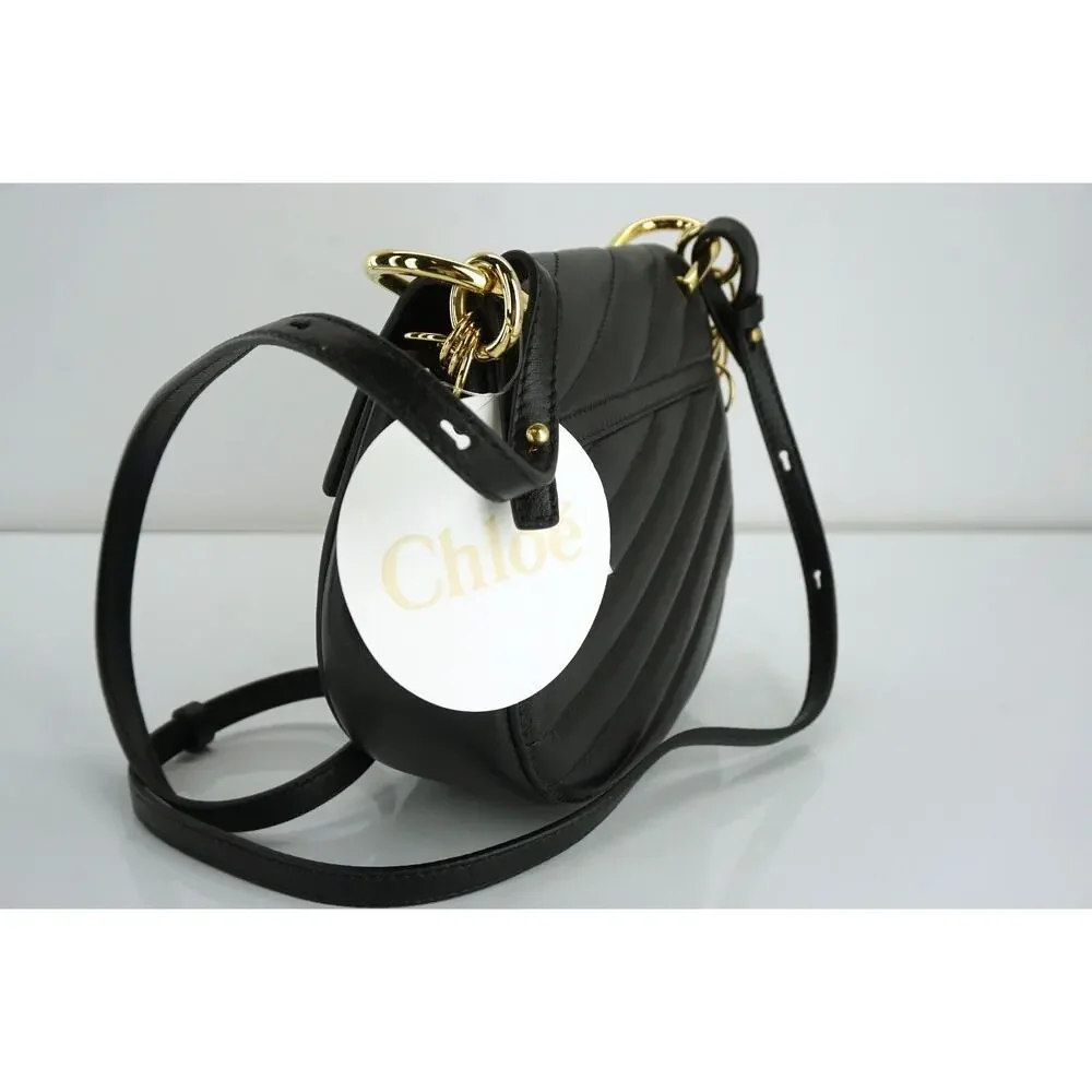 Chloe Black Quilted Leather Mini Drew Bijou Crossbody Gold Chain Bag NWT